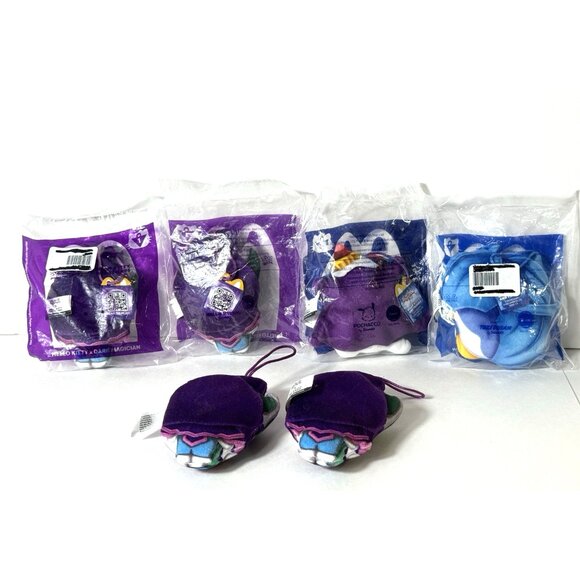 2024 McDonald's Sanrio Hello Kitty X Yu-Gi-Oh Hanging Plush Lot of 6 Toys - Picture 8 of 8